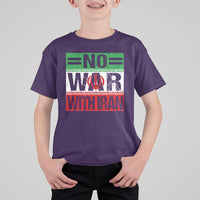 No War With Iran T Shirt For Kid Freedom For Iranians Vintage Iran Flag