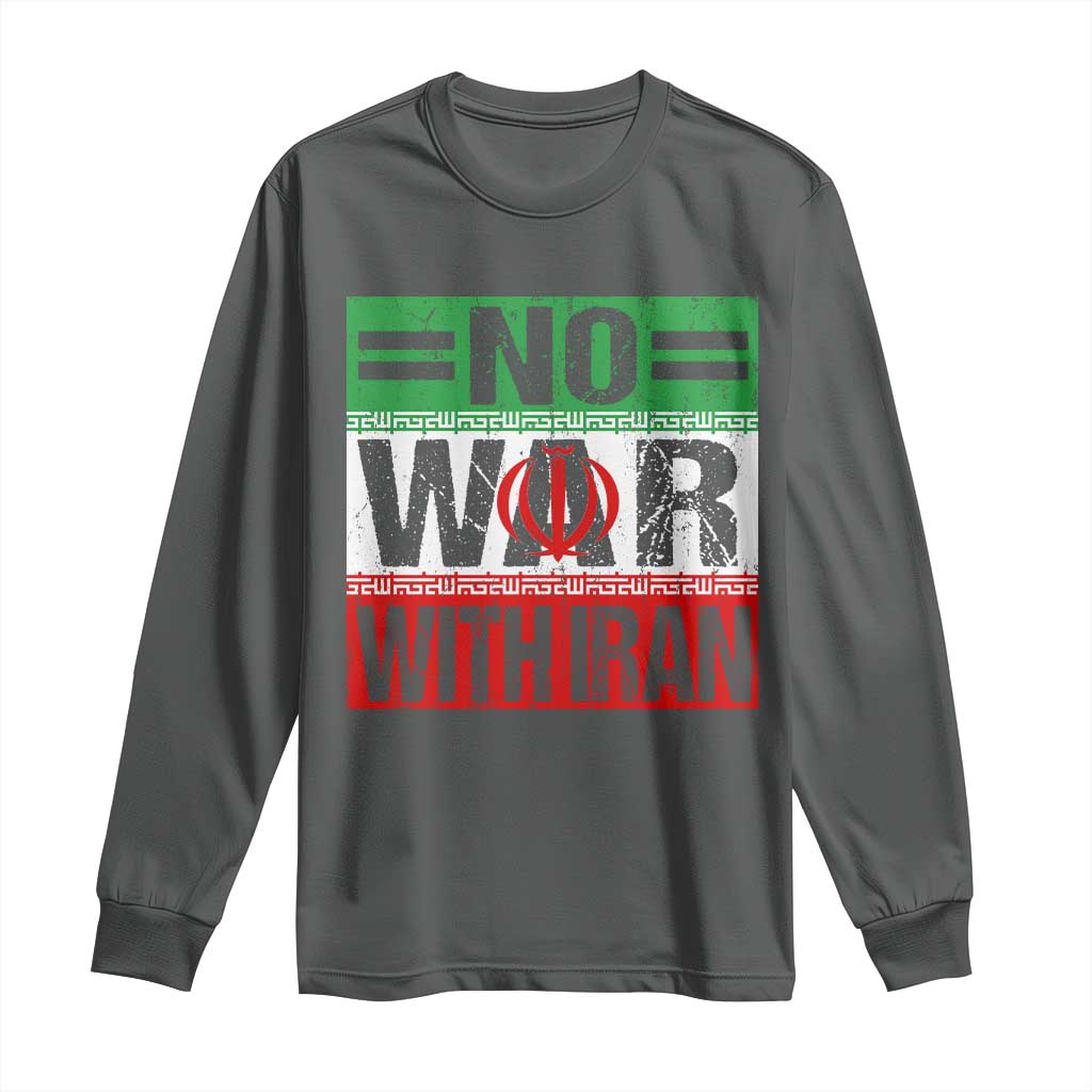 No War With Iran Long Sleeve Shirt Freedom For Iranians Vintage Iran Flag