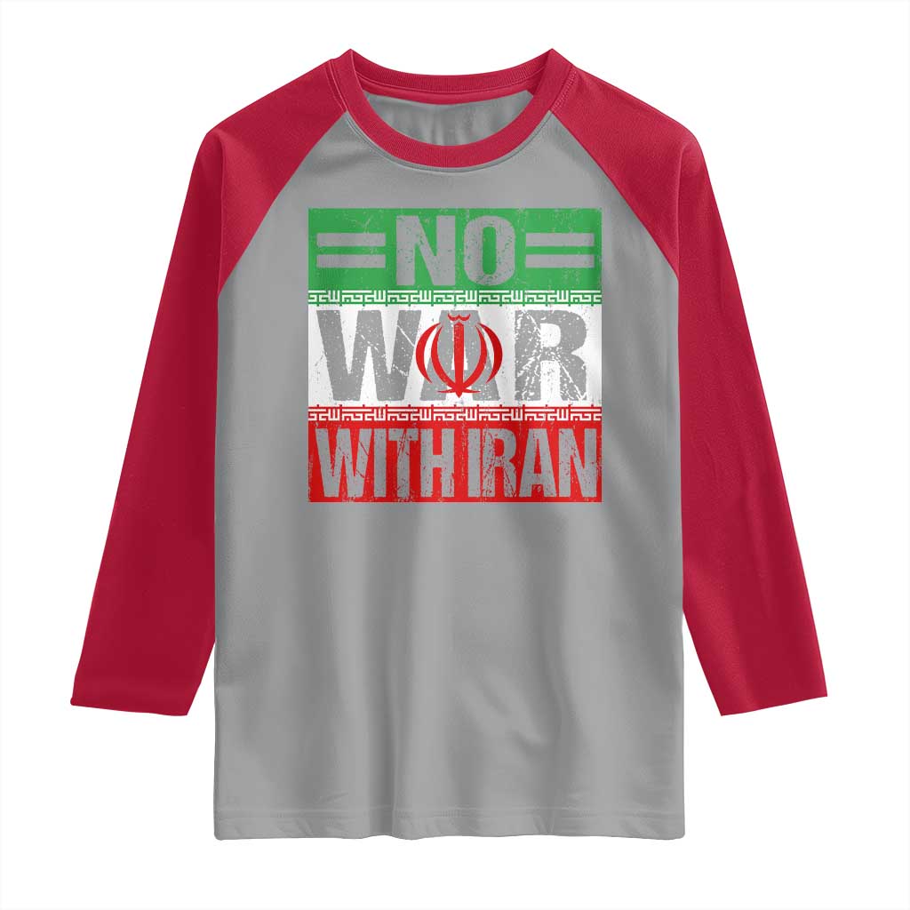 No War With Iran Raglan Shirt Freedom For Iranians Vintage Iran Flag