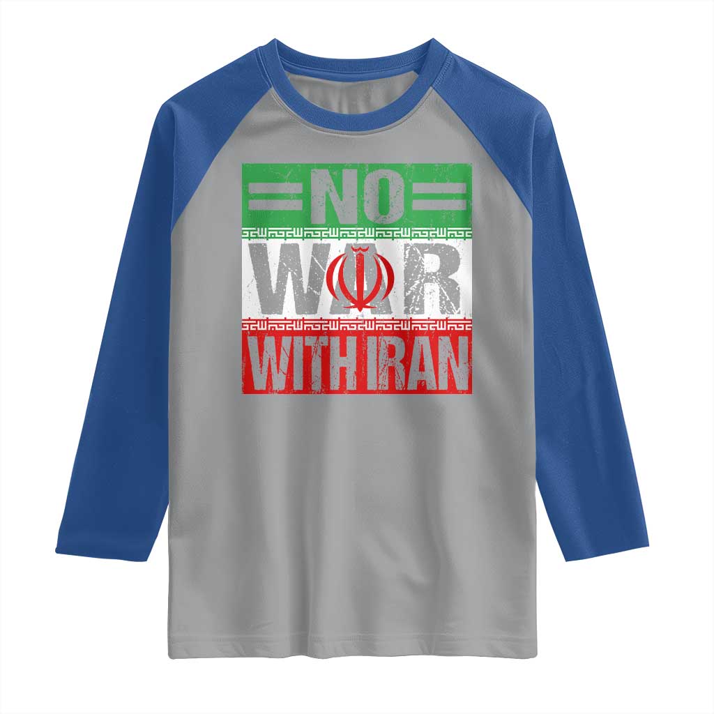 No War With Iran Raglan Shirt Freedom For Iranians Vintage Iran Flag