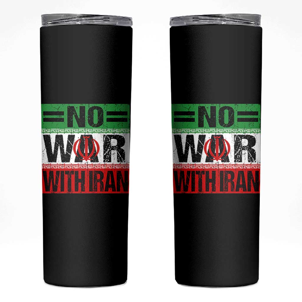 No War With Iran Skinny Tumbler Freedom For Iranians Vintage Iran Flag