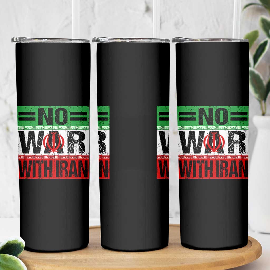 No War With Iran Skinny Tumbler Freedom For Iranians Vintage Iran Flag