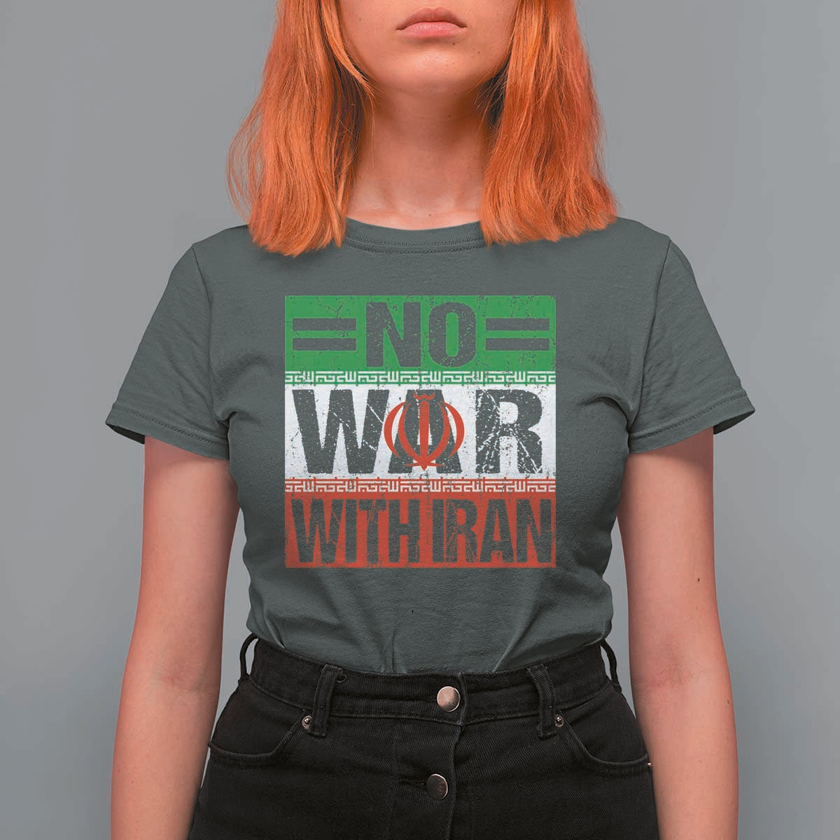 No War With Iran T Shirt For Women Freedom For Iranians Vintage Iran Flag