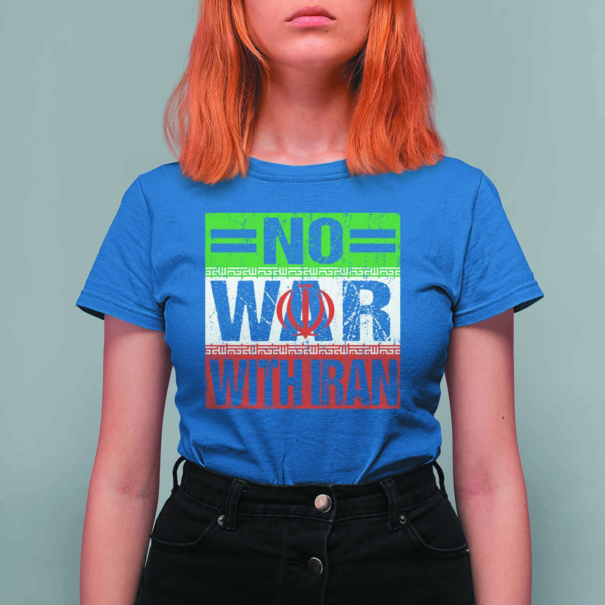 No War With Iran T Shirt For Women Freedom For Iranians Vintage Iran Flag