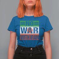 No War With Iran T Shirt For Women Freedom For Iranians Vintage Iran Flag