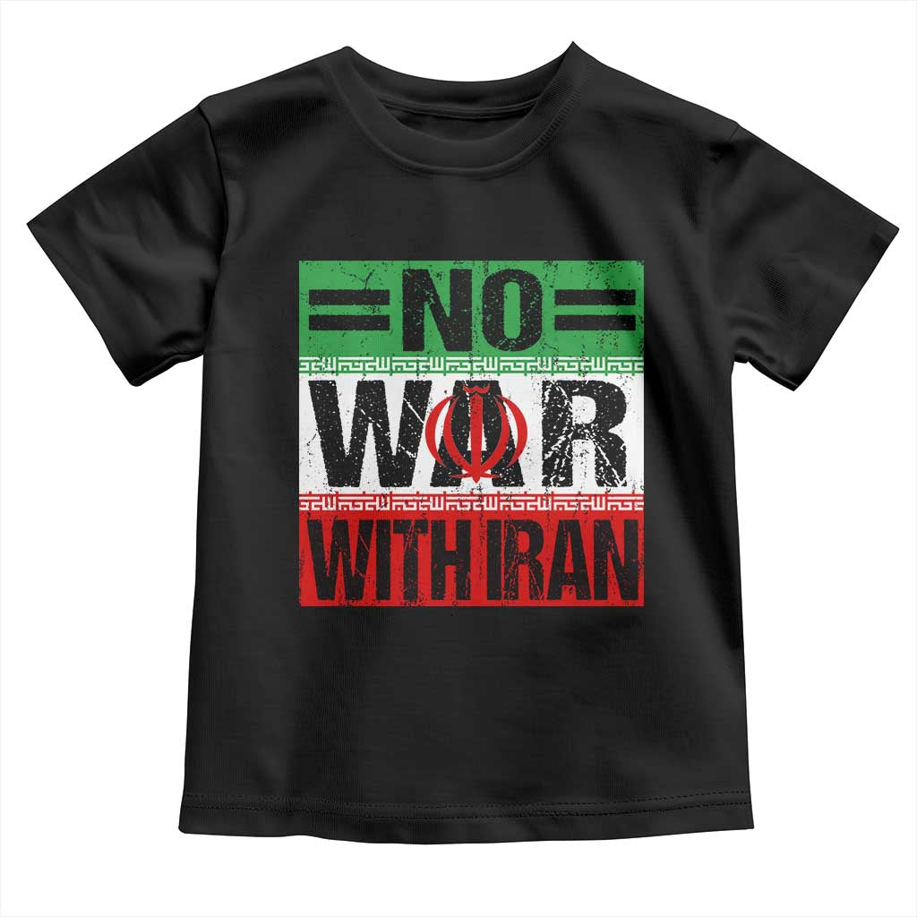 No War With Iran Toddler T Shirt Freedom For Iranians Vintage Iran Flag