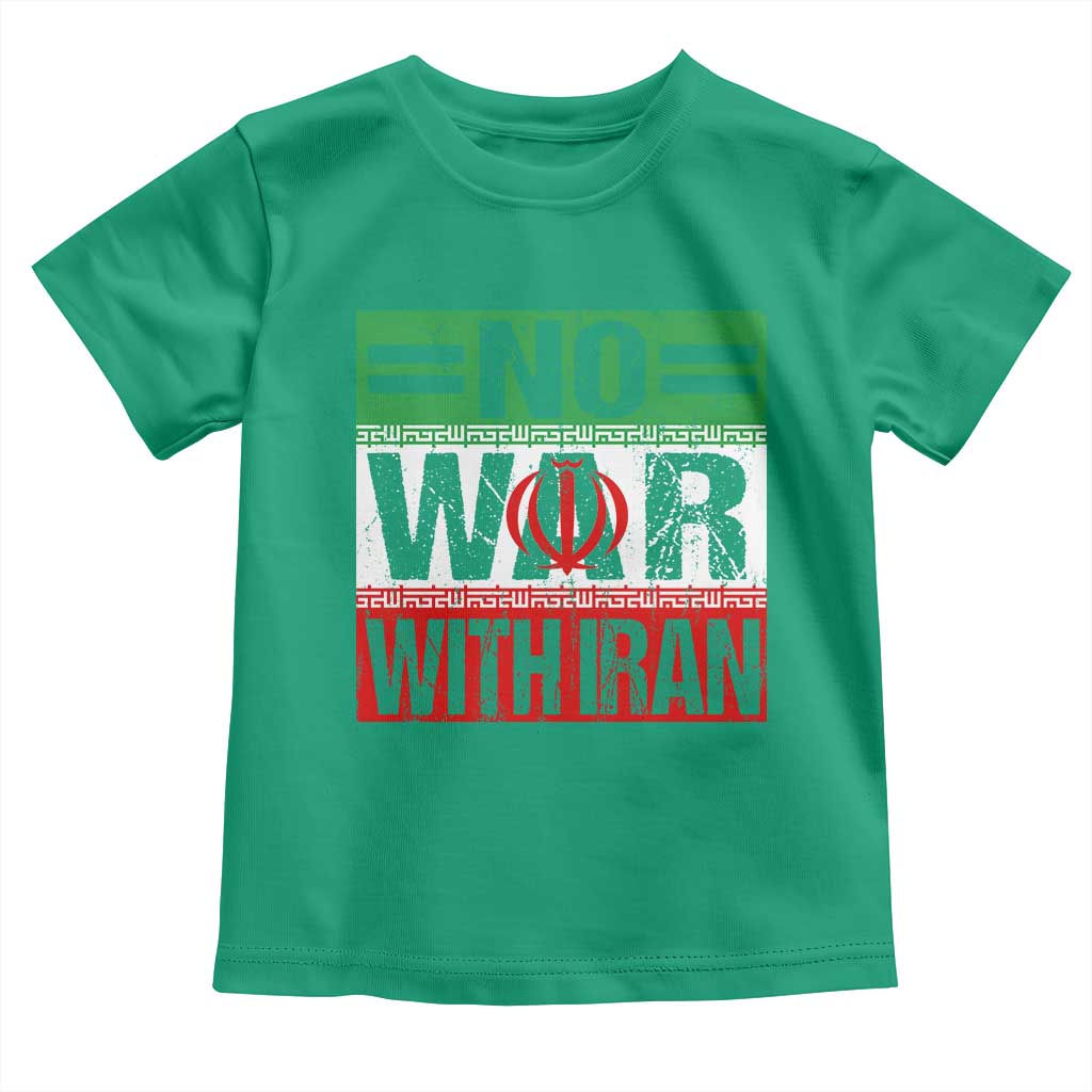 No War With Iran Toddler T Shirt Freedom For Iranians Vintage Iran Flag