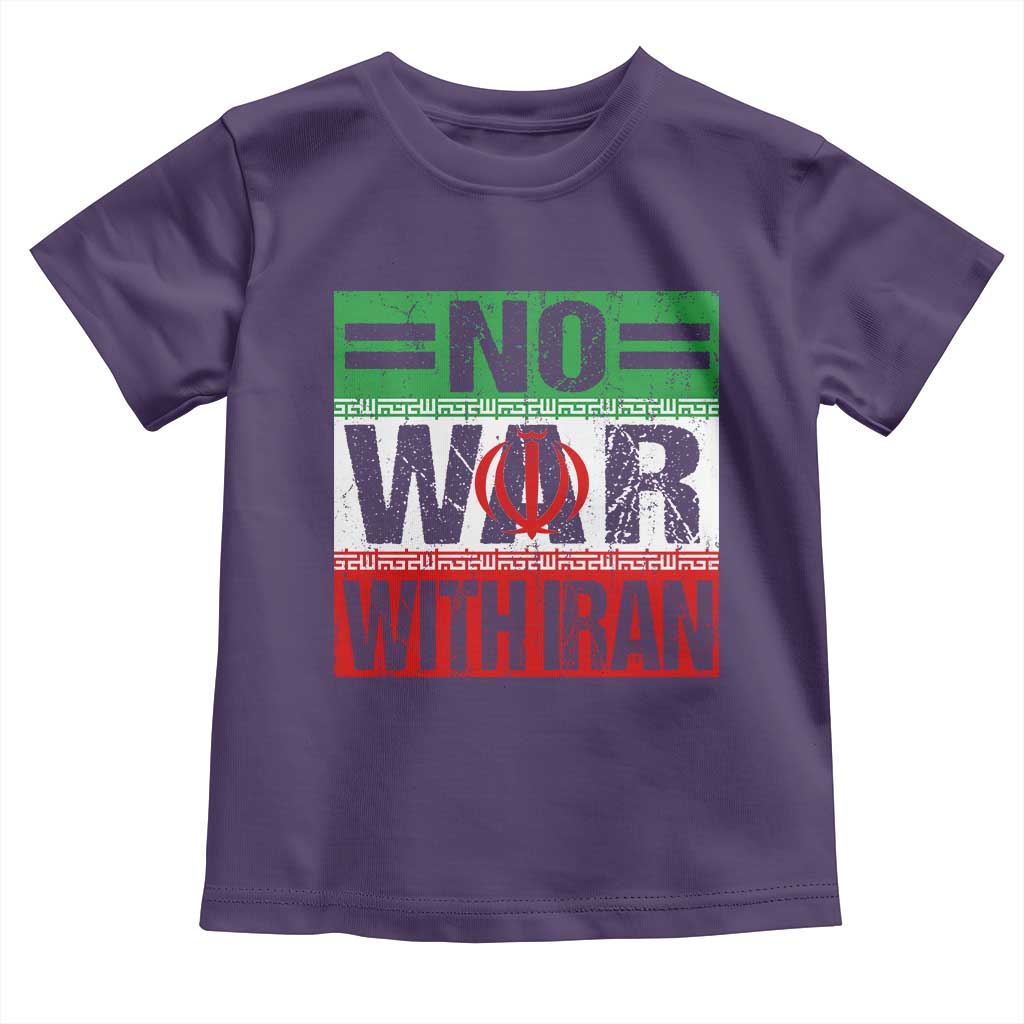 No War With Iran Toddler T Shirt Freedom For Iranians Vintage Iran Flag