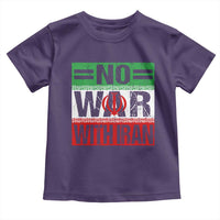 No War With Iran Toddler T Shirt Freedom For Iranians Vintage Iran Flag