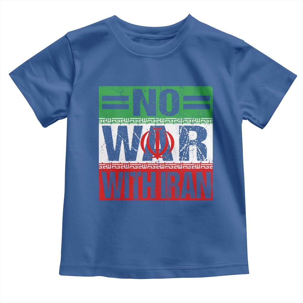 No War With Iran Toddler T Shirt Freedom For Iranians Vintage Iran Flag
