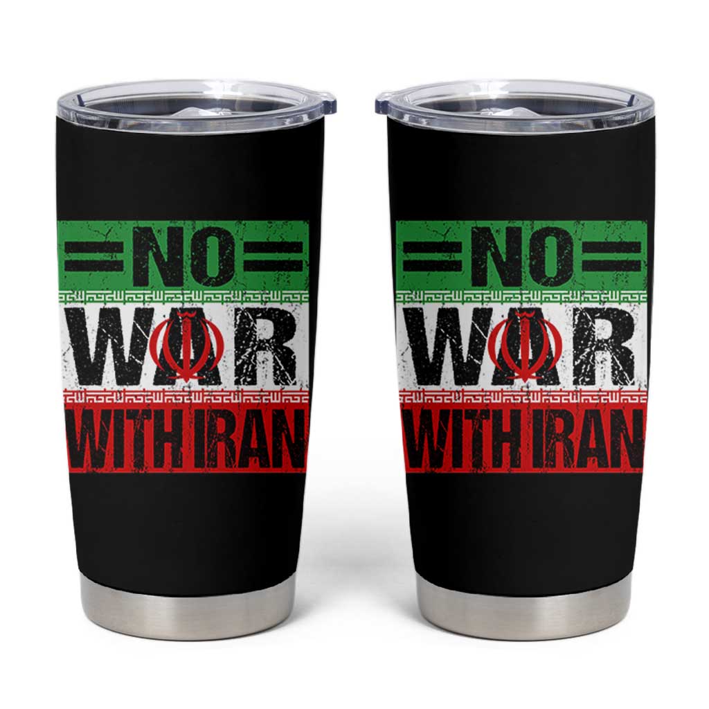 No War With Iran Tumbler Cup Freedom For Iranians Vintage Iran Flag