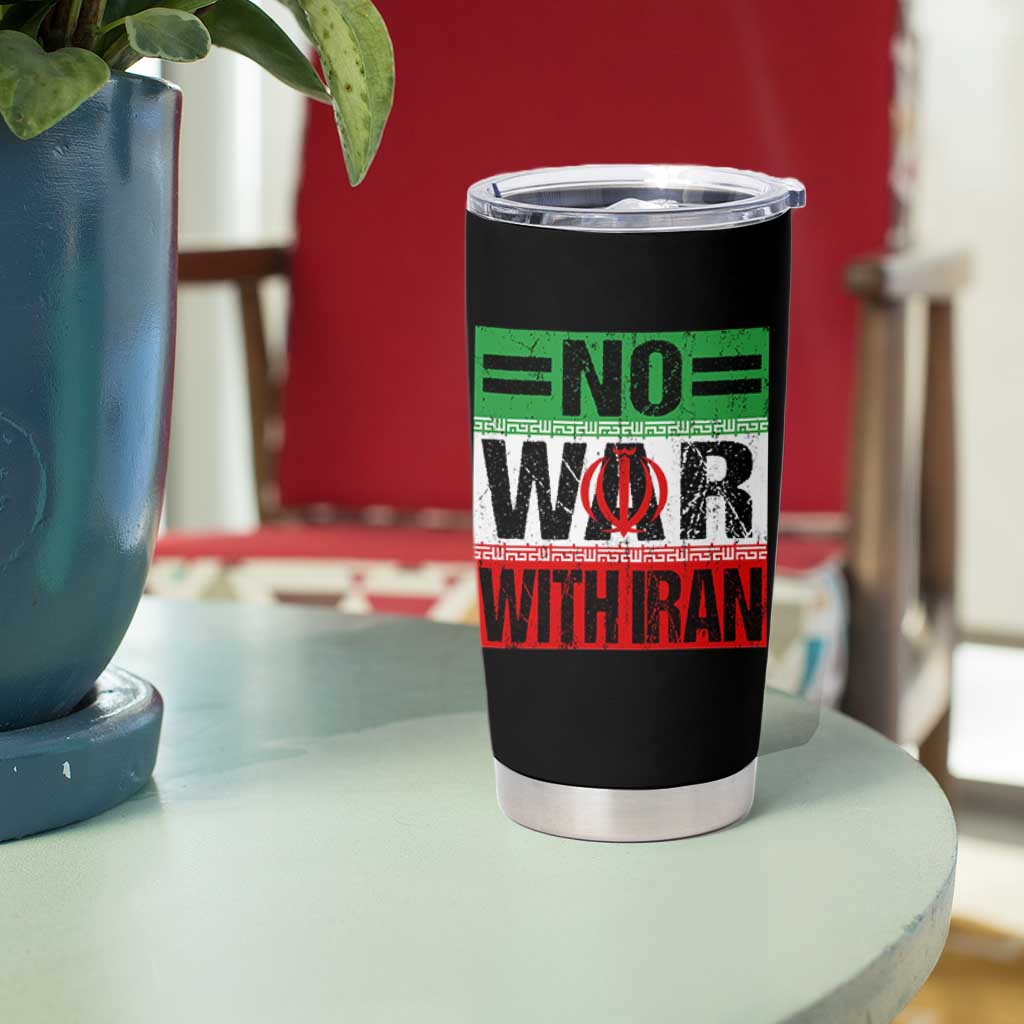 No War With Iran Tumbler Cup Freedom For Iranians Vintage Iran Flag