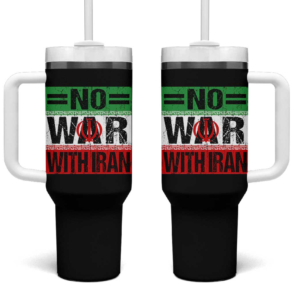 No War With Iran Tumbler With Handle Freedom For Iranians Vintage Iran Flag