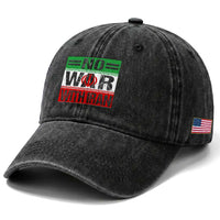 No War With Iran Washed Cotton Baseball Cap Freedom For Iranians Vintage Iran Flag