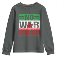 No War With Iran Youth Sweatshirt Freedom For Iranians Vintage Iran Flag