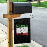 No War With Iran Garden Flag Iranian People Support Barbed Wire Peace Sign