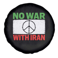 No War With Iran Spare Tire Cover Iranian People Support Barbed Wire Peace Sign