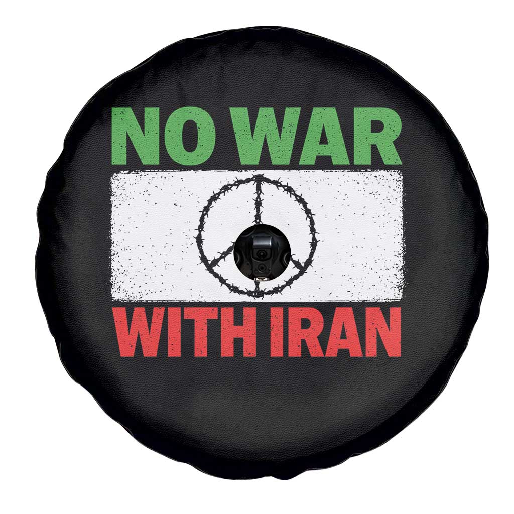 No War With Iran Spare Tire Cover Iranian People Support Barbed Wire Peace Sign