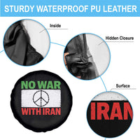 No War With Iran Spare Tire Cover Iranian People Support Barbed Wire Peace Sign