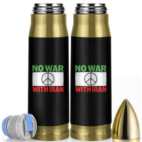 No War With Iran Bullet Tumbler Iranian People Support Barbed Wire Peace Sign