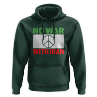 No War With Iran Hoodie Iranian People Support Barbed Wire Peace Sign