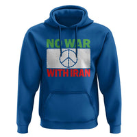 No War With Iran Hoodie Iranian People Support Barbed Wire Peace Sign