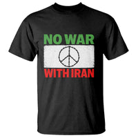No War With Iran T Shirt Iranian People Support Barbed Wire Peace Sign