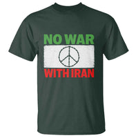 No War With Iran T Shirt Iranian People Support Barbed Wire Peace Sign