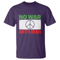 No War With Iran T Shirt Iranian People Support Barbed Wire Peace Sign