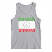 No War With Iran Tank Top Iranian People Support Barbed Wire Peace Sign