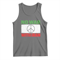 No War With Iran Tank Top Iranian People Support Barbed Wire Peace Sign