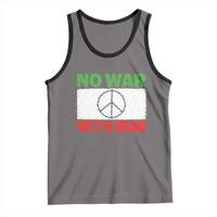 No War With Iran Tank Top Iranian People Support Barbed Wire Peace Sign