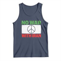 No War With Iran Tank Top Iranian People Support Barbed Wire Peace Sign