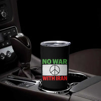 No War With Iran Tumbler Cup Iranian People Support Barbed Wire Peace Sign