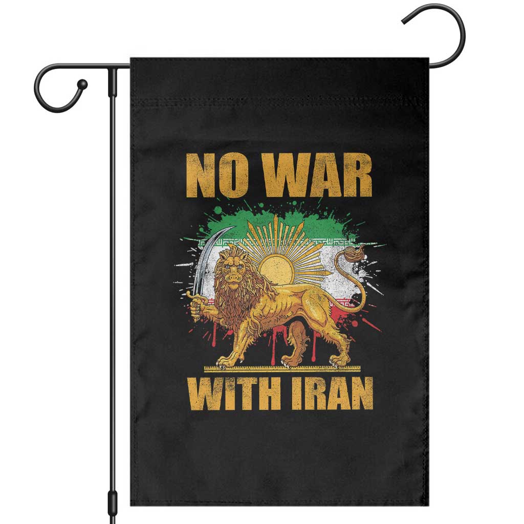 No War With Iran Garden Flag Iran Flag Lion And Sun Persian Pride