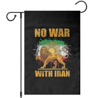 No War With Iran Garden Flag Iran Flag Lion And Sun Persian Pride