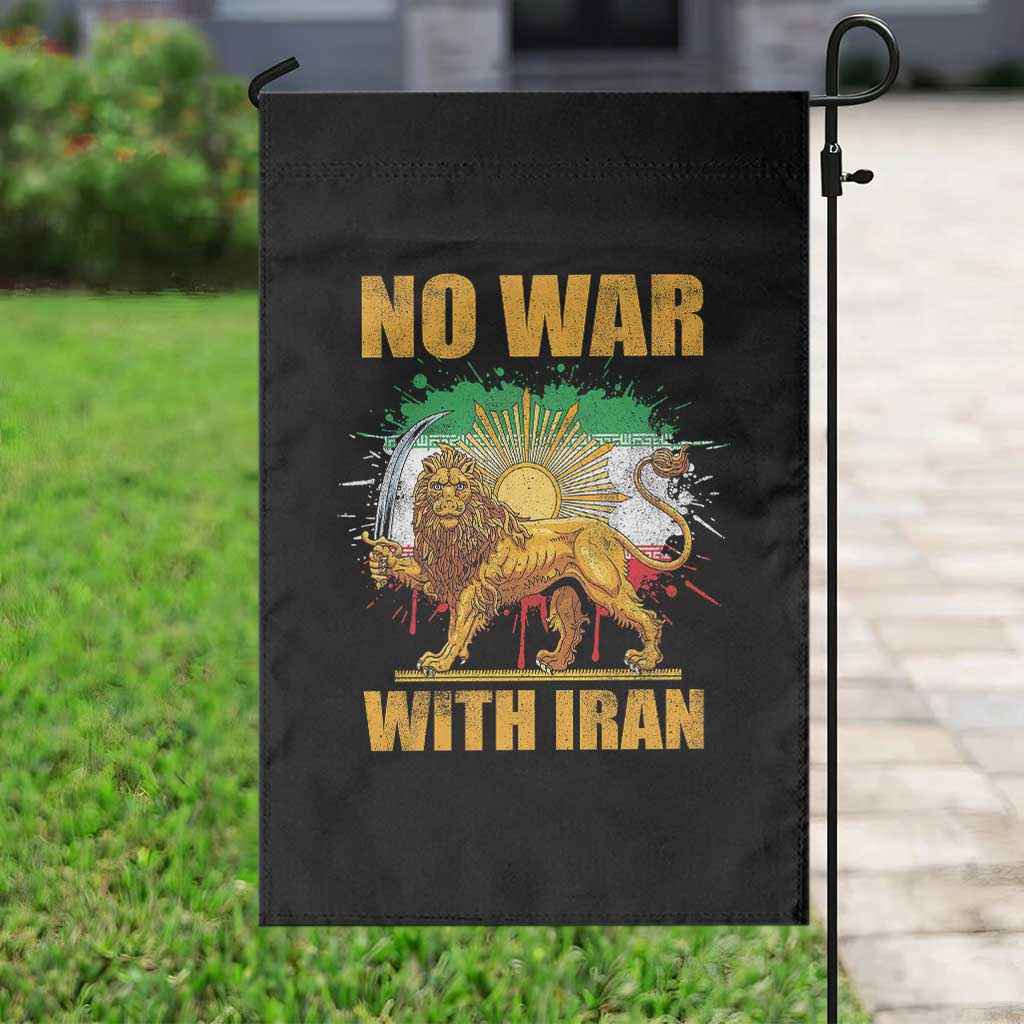 No War With Iran Garden Flag Iran Flag Lion And Sun Persian Pride