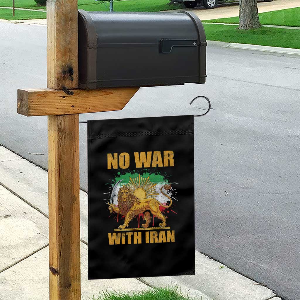 No War With Iran Garden Flag Iran Flag Lion And Sun Persian Pride