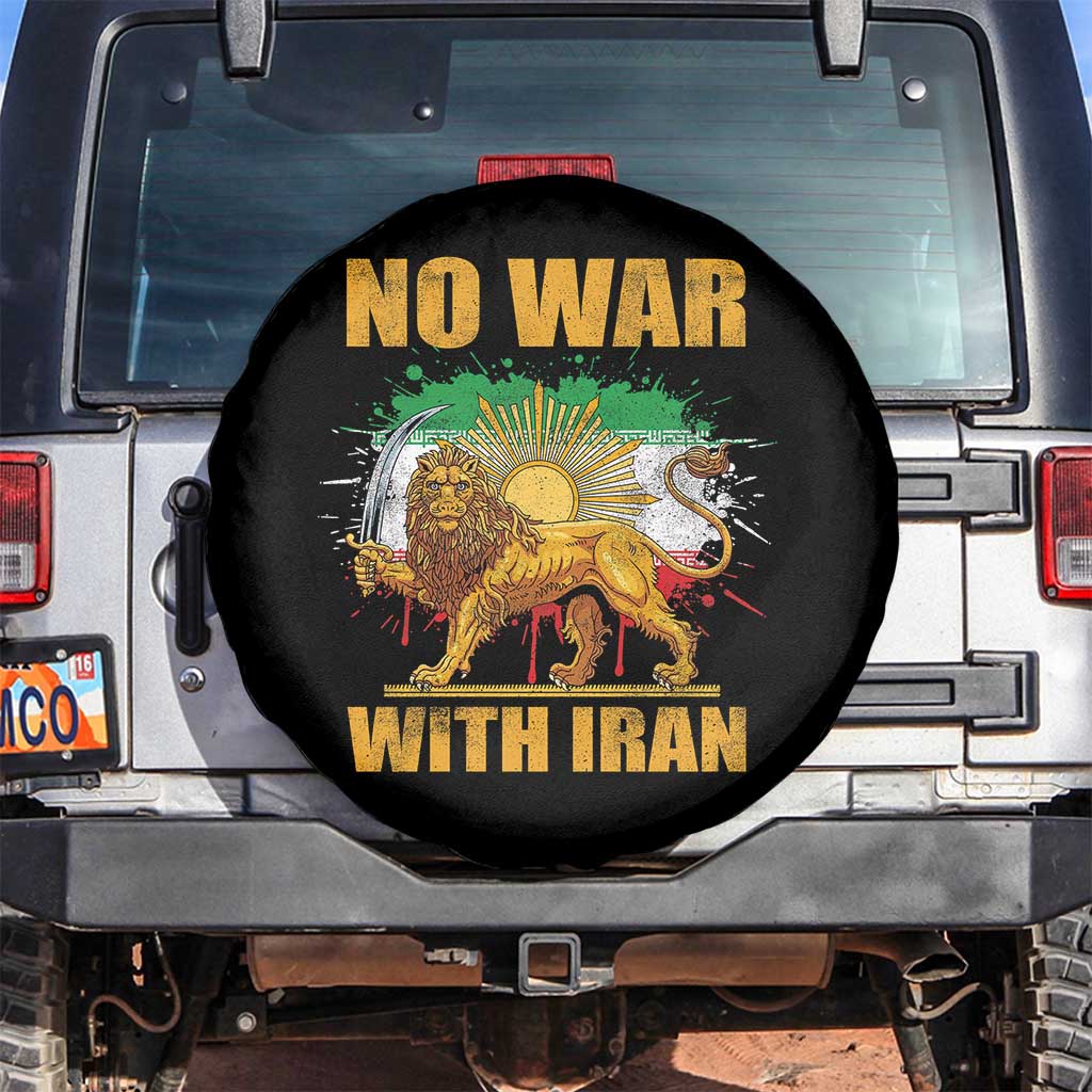 No War With Iran Spare Tire Cover Iran Flag Lion And Sun Persian Pride