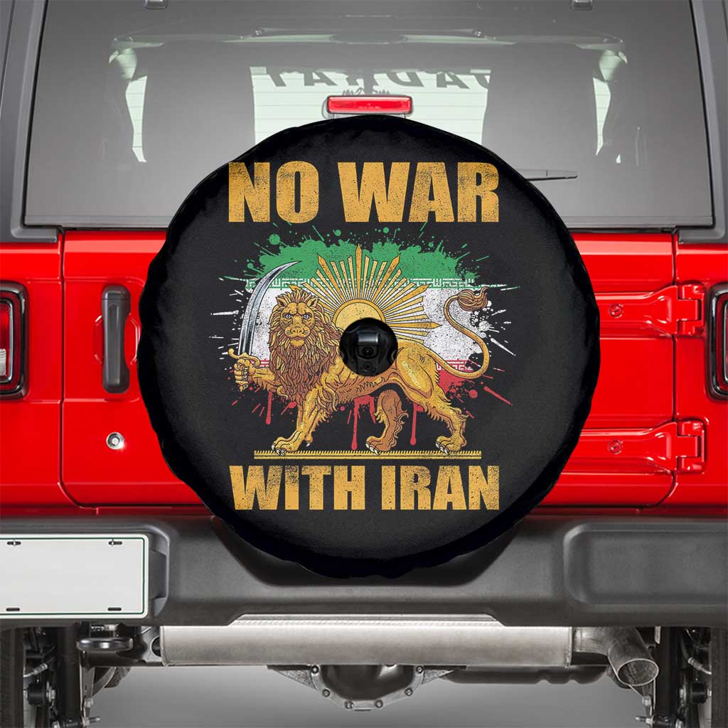 No War With Iran Spare Tire Cover Iran Flag Lion And Sun Persian Pride