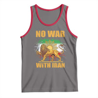 No War With Iran Tank Top Iran Flag Lion And Sun Persian Pride