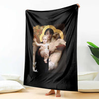 Jesus Christ and Mother Mary William Adolphe Bouguereau Art Throw Blanket
