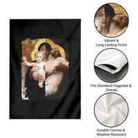 Jesus Christ and Mother Mary William Adolphe Bouguereau Art Garden Flag