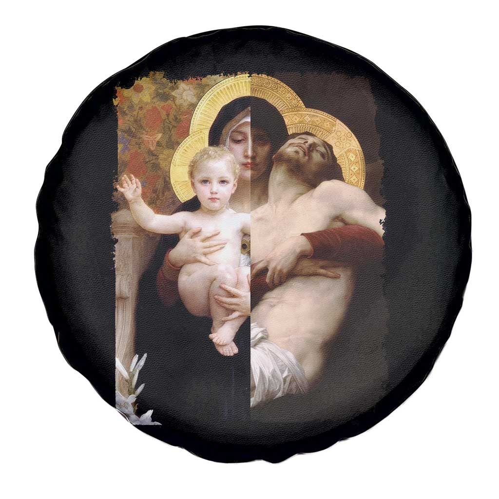 Jesus Christ and Mother Mary William Adolphe Bouguereau Art Spare Tire Cover