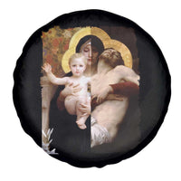 Jesus Christ and Mother Mary William Adolphe Bouguereau Art Spare Tire Cover
