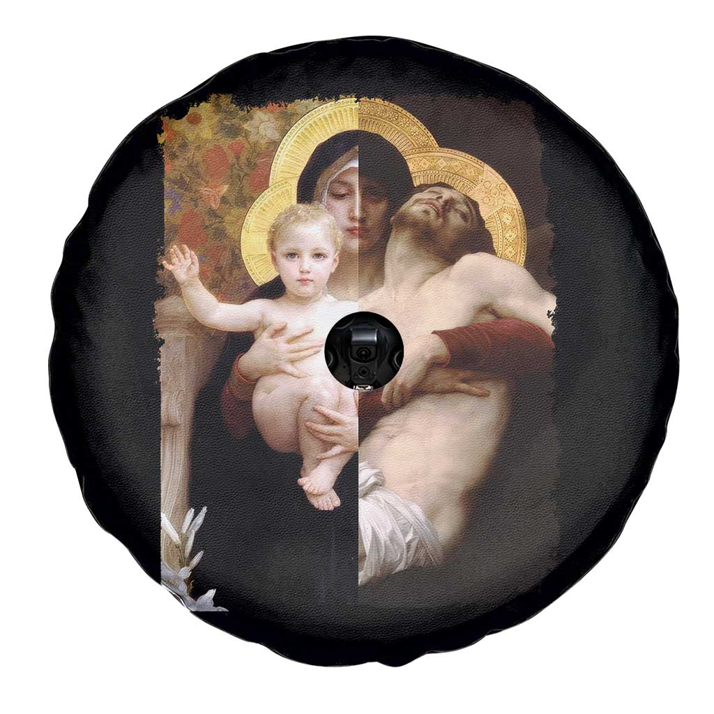 Jesus Christ and Mother Mary William Adolphe Bouguereau Art Spare Tire Cover