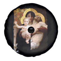 Jesus Christ and Mother Mary William Adolphe Bouguereau Art Spare Tire Cover