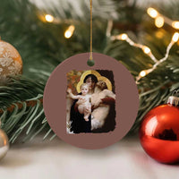 Jesus Christ and Mother Mary William Adolphe Bouguereau Art Ceramic Ornament