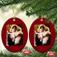 Jesus Christ and Mother Mary William Adolphe Bouguereau Art Ceramic Ornament