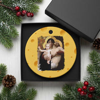 Jesus Christ and Mother Mary William Adolphe Bouguereau Art Ceramic Ornament